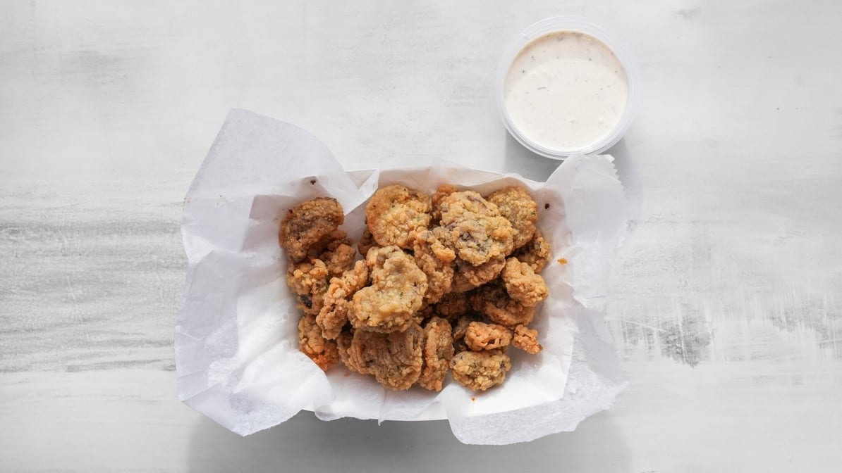 Fried Baby Portabella.