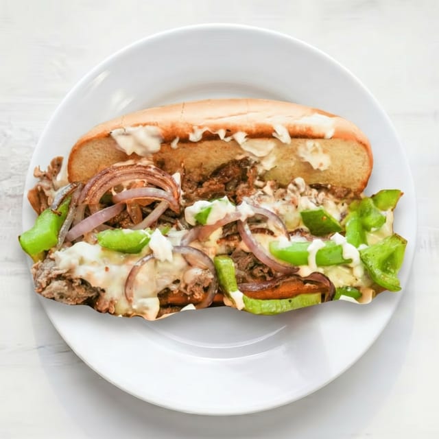 Philly Cheese Steak Sandwich.