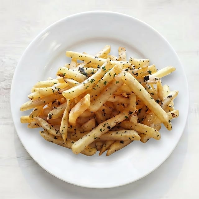 Parmesan Truffle Fries with Garlic Aioli Sauce.