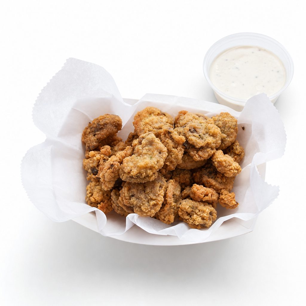 Fried Baby Portabella.
