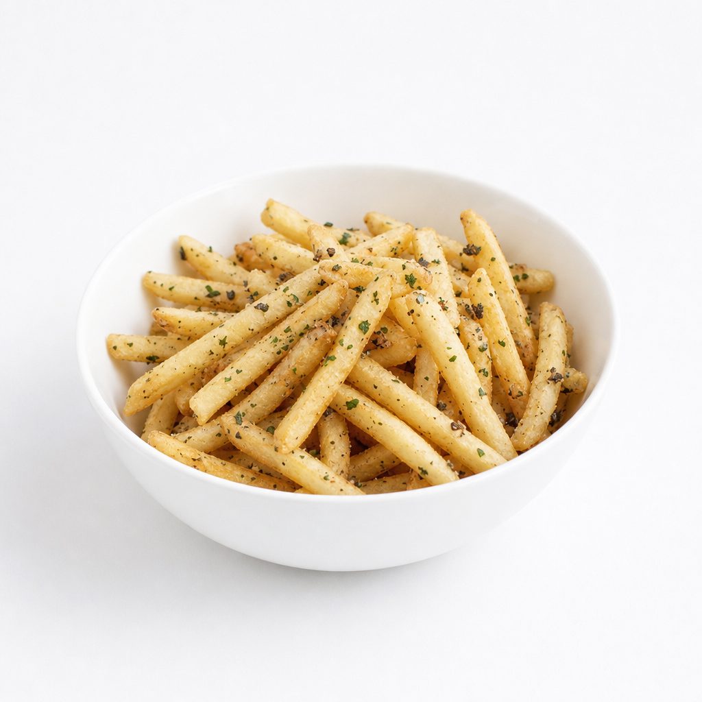 Parmesan Truffle Fries with Garlic Aioli Sauce.