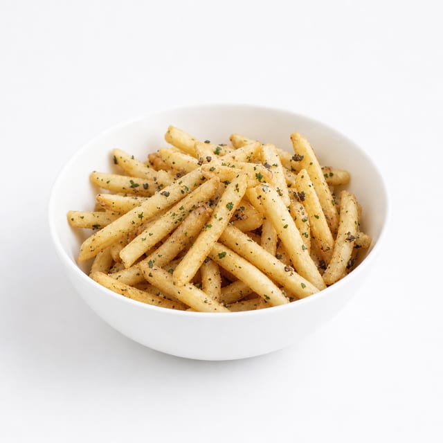 Parmesan Truffle Fries with Garlic Aioli Sauce.