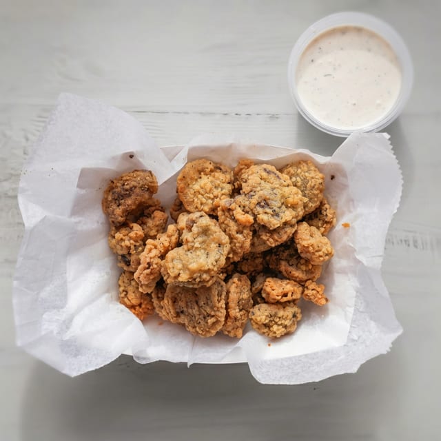 Fried Baby Portabella.