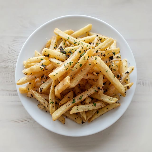 Parmesan Truffle Fries with Garlic Aioli Sauce.